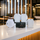 Dàn loa âm trần thông báo, phát nhạc nền tự động: A384PU-2K Goldsound 2 vùng âm lượng 380w + 6 loa âm trần Goldsound VAT38 - 38w, loa được thiết kế riêng cho quán, bật lớn không tạp âm, miễn phí công lắp đặt, bảo hành dài hạn 5 năm.