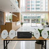 Dàn loa âm trần thông báo, phát nhạc nền tự động: A907PU-2K Goldsound 2 vùng âm lượng 900w + 4 loa âm trần VAT27, loa được thiết kế riêng cho quán, bật lớn không tạp âm, miễn phí công lắp đặt, bảo hành dài hạn 12 tháng