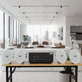 Dàn loa âm trần thông báo, phát nhạc nền tự động: A907PU-2K Goldsound 2 vùng âm lượng 900w + 4 loa âm trần VAT27, loa được thiết kế riêng cho quán, bật lớn không tạp âm, miễn phí công lắp đặt, bảo hành dài hạn 12 tháng