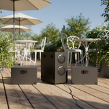Dàn loa treo tường thông báo phát nhạc nền tự động: AMT155 Goldsound 150w + 2 loa Goldsound ngoài trời V50NT 50w, loa được thiết kế riêng cho quán, bật lớn không tạp âm, miễn phí công lắp đặt, bảo hành 12 tháng