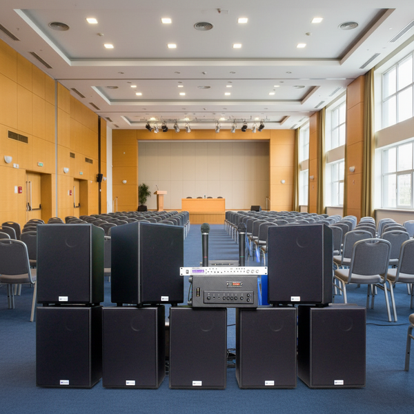 Dàn Acoustic chuyên nghiệp cho quán: 8 loa V230 + Đẩy A906 + Micro db 500Pro + Mixer KM330