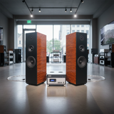 Dàn loa cây V390-A800 vân gỗ (gồm 1 Âm ly A800 + 2 loa cây V390)