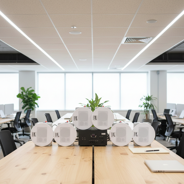 Dàn loa âm trần: A907 Goldsound 2 vùng âm lượng 900w + 6 loa âm trần Goldsound VAT28 28w, loa được thiết kế riêng cho quán, bật lớn không tạp âm, miễn phí công lắp đặt, bảo hành dài hạn 5 năm