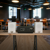 Dàn loa không dây treo tường, Loa thông báo, loa phát nhạc tự động: 01 amply A57 Goldsound + 2 loa không dây Goldsound V27 - 27w