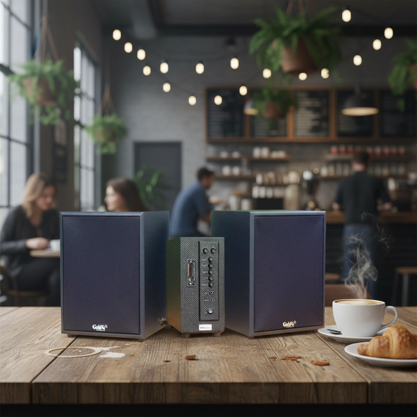 HÀNG TRƯNG BÀY: Dàn âm thanh quán [Amply 380w + 2 loa treo tường 120w Goldsound] - BH 6 tháng