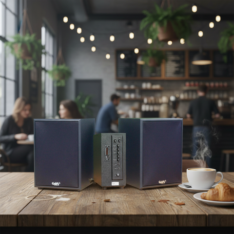 HÀNG TRƯNG BÀY: Dàn âm thanh quán [Amply 380w + 2 loa treo tường 120w Goldsound] - BH 6 tháng