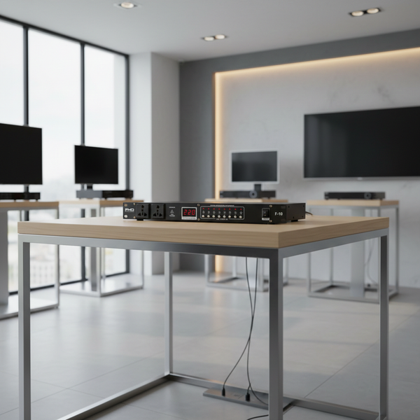 Quản Lý Nguồn điện 8 cổng ra (Power Sequencer 8 port): Bảo vệ điện áp đầu vào, bảo vệ điện áp đầu ra, màn hình hiển thị điện áp