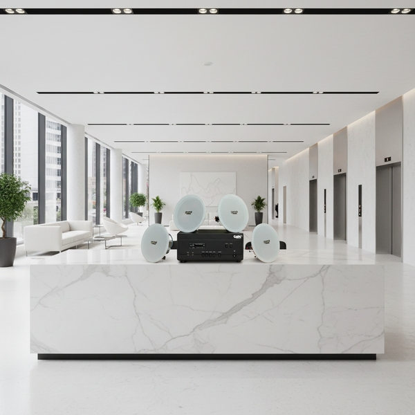 Dàn loa âm trần thông báo, phát nhạc nền tự động: A907PU-2K Goldsound 2 vùng âm lượng 900w + 4 loa âm trần VAT27, loa được thiết kế riêng cho quán, bật lớn không tạp âm, miễn phí công lắp đặt, bảo hành dài hạn 12 tháng