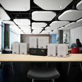 Dàn loa không dây treo tường, Loa thông báo, loa phát nhạc tự động: 01 amply A57 Goldsound + 6 loa không dây Goldsound V27 - 27w