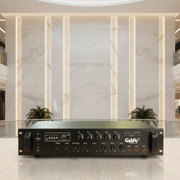 Amply A380F: âm ly phóng thanh (công suất 380w, 5 vùng, bluetooth, USB, SD Card, AUX)