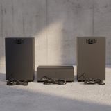 Dàn loa không dây treo tường Loa thông báo, loa phát nhạc tự động : 01 amply A57 Goldsound + 8 loa không dây Goldsound V57 - 57w