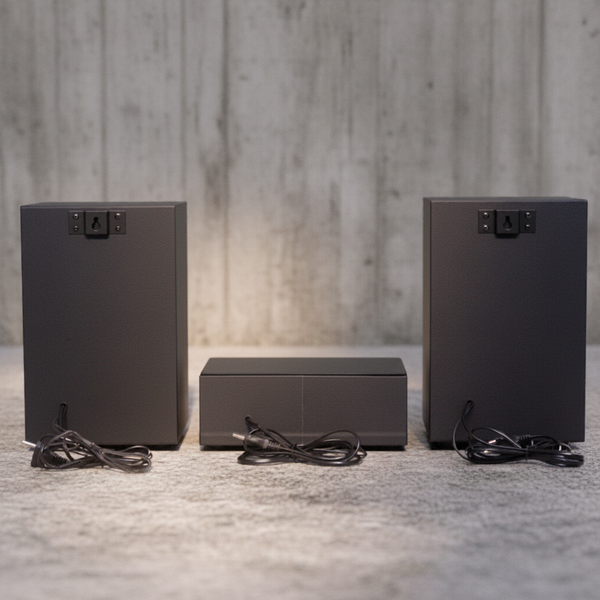 Dàn loa không dây treo tường, Loa thông báo, loa phát nhạc tự động: 01 amply A57 Goldsound + 2 loa không dây Goldsound V57 - 57w