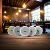 Loa âm trần VAT15_SG Goldsound (Số lượng 01 loa), Bass 10 cm, công suất thực 15w, Thiết kế hình tròn, hoàn toàn màu trắng, sang trọng, độ thẩm mỹ cao