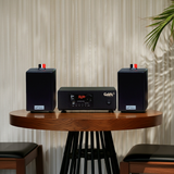 1 amply A2.0 + 2 loa V15: Amply, loa thông báo phát nhạc nền tự động được thiết kế riêng cho quán, bật lớn không tạp âm, bảo hành dài hạn 5 năm.