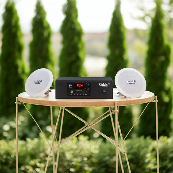 Bộ loa âm trần thông báo phát nhạc nền tự động S2.0_SG (amply A2.0 + 2 loa âm trần 15w) loa được thiết kế riêng cho quán, bật lớn không tạp âm, bảo hành dài hạn 12 tháng