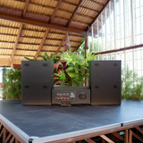 Dàn loa treo tường: Amply A917-4K + 4 loa V130NT, Amply 4 - 6 vùng âm lượng, loa được thiết kế riêng, bật lớn không tạp âm, miễn phí công lắp đặt, bảo hành dài hạn 5 năm.