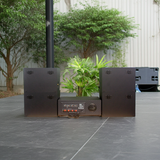 Dàn loa sân vườn: Amply A917 - 4K  + 8 loa V130NT, Amply 4 - 6 vùng âm lượng, loa được thiết kế riêng, bật lớn không tạp âm, miễn phí công lắp đặt, bảo hành dài hạn 5 năm.