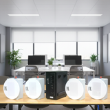 Loa âm trần thông báo, phát nhạc nền tự động: Amply AMT154 + 4 VAT28, loa được thiết kế riêng cho quán, bật lớn không tạp âm, miễn phí công lắp đặt, bảo hành dài hạn 5 năm.