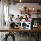 Dàn loa treo tường thông báo, phát nhạc nền tự động: Amply A800 Goldsound 800w + 4 loa Goldsound  V130 130w, loa được thiết kế riêng cho quán, bật lớn không tạp âm, miễn phí công lắp đặt, bảo hành dài hàn 5 năm