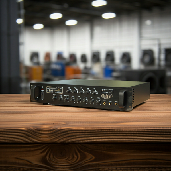 Amply A1000F: âm ly phóng thanh (công suất 1000w, 5 vùng, bluetooth, USB, SD Card, AUX)