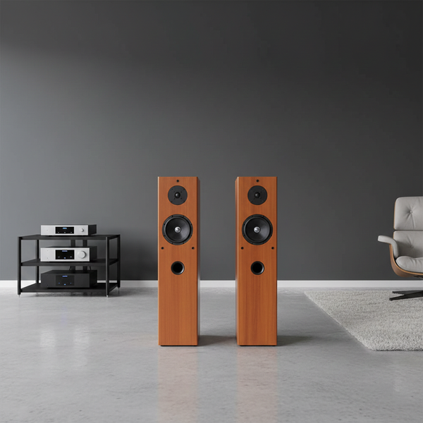 Dàn loa cây W250 vân gỗ (đã tích hợp amply)