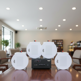 Dàn loa âm trần thông báo, phát nhạc nền tự động: A154PU Goldsound 150w + 4 loa âm trần Goldsound VAT38 - 38w, loa được thiết kế riêng cho quán, bật lớn không tạp âm, miễn phí công lắp đặt, bảo hành dài hạn 5 năm.