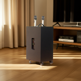 Loa di động D230PU - MI, công suất 230w, pin 4 - 6 tiếng, kèm 2 Micro, 1 bass, 1 treble, bluetooth 5.0, cổng rca, khe usb, thiết kế loa thùng gỗ, cao 57.25 cm, rộng 35.5 cm, sâu 36 cm. Bảo hành 12 tháng