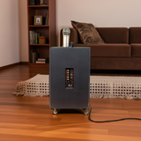 Loa di động D230PU - MI, công suất 230w, pin 4 - 6 tiếng, kèm 2 Micro, 1 bass, 1 treble, bluetooth 5.0, cổng rca, khe usb, thiết kế loa thùng gỗ, cao 57.25 cm, rộng 35.5 cm, sâu 36 cm. Bảo hành 12 tháng