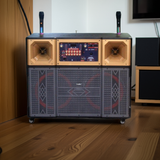 Loa kéo D2000 Goldsound (2 Bass 40cm, 2000w, kèm 2 Micro, pin 6-8H)