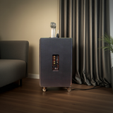 Loa di động D230PU - MI, công suất 230w, pin 4 - 6 tiếng, kèm 2 Micro, 1 bass, 1 treble, bluetooth 5.0, cổng rca, khe usb, thiết kế loa thùng gỗ, cao 57.25 cm, rộng 35.5 cm, sâu 36 cm. Bảo hành 12 tháng