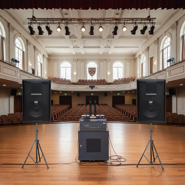 Dàn âm thanh Acoustic V258PU: Đẩy 1200w Goldsound + 2 loa Goldsound V258PU - 258w + 1 Micro không dây  + 1 vang cơ, bảo hành dài hạn 5 năm.