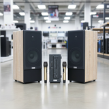 Dàn loa cây M385Mi (01 cục đẩy 900w tích hợp Micro + Loa cây 385 + 02 Micro)