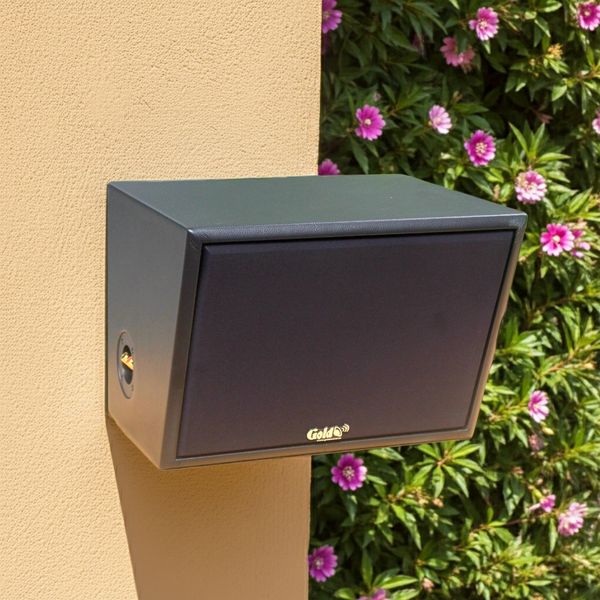 Loa sân vườn Goldsound V130NT_SG-PU (ngoài trời) (1 loa), công suất 130w, thiết kế chống nước, loa bass 20cm, treble 3 inch, kích thước rộng 37 cm, cao 27.5 cm, sâu 27 cm, phủ da cao cấp. Bảo hành 12 tháng