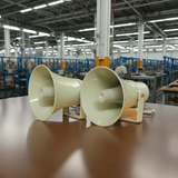 Loa thông báo nhà xưởng: 1 Amply A550F + 02 Ne85w, Amply 5 vùng, loa được thiết kế riêng, bật lớn không tạp âm, miễn phí công lắp đặt, bảo hành dài hạn 12 tháng