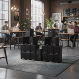 Dàn loa treo tường phát nhạc nền: Amply A906 Goldsound 2 vùng âm lượng 900w + 18 loa Goldsound V25C 25W, Amply 4 - 6 vùng âm lượng, loa được thiết kế riêng cho quán, bật lớn không tạp âm, miễn phí công lắp đặt, bảo hành dài hạn 5 năm.