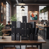 Loa treo tường, phát nhạc nền thông báo: A1800 Goldsound 4 vùng âm lượng 1800w + 16 loa Goldsound V40C 40w, Amply 4 - 6 vùng âm lượng, loa được thiết kế riêng cho quán, bật lớn không tạp âm, miễn phí công lắp đặt, bảo hành dài hạn 5 năm.