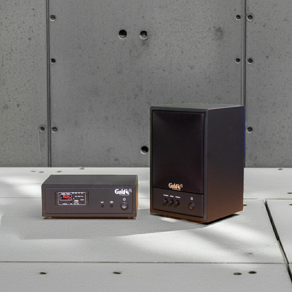 Dàn loa không dây treo tường: 01 amply A57 Goldsound + 1 loa không dây Goldsound V57 - 57w