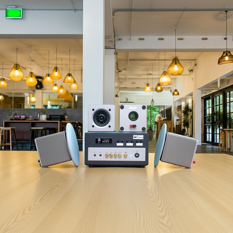 Loa âm trần thông báo, phát nhạc nền tự động: Combo Amply A400+ 4loa âm trần VAT25