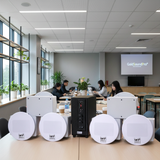 Loa âm trần thông báo, phát nhạc nền: Âm ly A155 Goldsound 150w + 6 loa âm trần Goldsound VAT38 38w, loa được thiết kế riêng cho quán, bật lớn không tạp âm, miễn phí công lắp đặt, bảo hành dài hạn 5 năm
