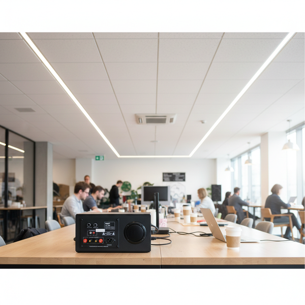 Loa âm trần thông báo, phát nhạc nền tự động: (Từ 40-90m2) (Amply A400+ 4c VAT25)