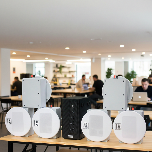 Loa âm trần thông báo, phát nhạc nền tự động: AMT156 Goldsound 200w + 6 loa âm trần Goldsound VAT38 38w, loa được thiết kế riêng cho quán, bật lớn không tạp âm, miễn phí công lắp đặt, bảo hành dài hạn 5 năm