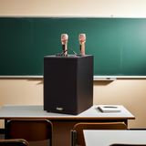 Loa trường học M122 Goldsound: 2 Micro không dây, công suất 120w, bass 20cm, treble 10cm, bluetooth 5.0