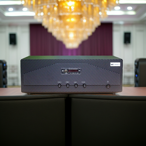 Cục đẩy công suất A938-2K_DA Goldsound (công suất 1500w, 2 phân vùng đầu ra, đủ kết nối Bluetooth, RCA, AV, USB)