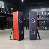 Dàn loa cây V300-A918 Vân gỗ (01 A918 + 02 loa V300 + 01 vang + Micro không dây) - Hàng trưng bày đồng giá cuối năm