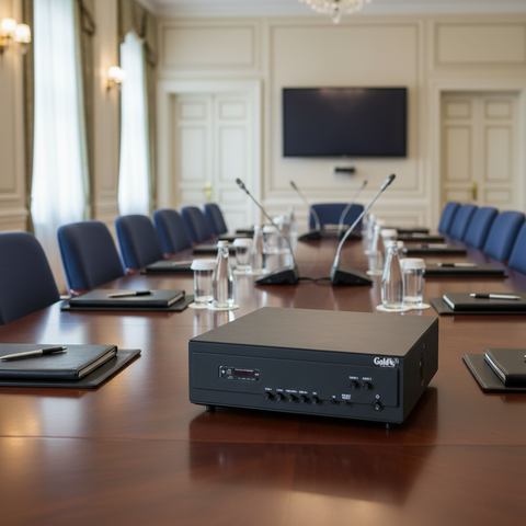 Cục đẩy công suất A958PU_TH-2K Goldsound (công suất 2000w, 2 phân vùng đầu ra, đủ kết nối Bluetooth, RCA, AV, USB)