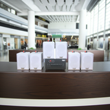 Loa thông báo, loa phát nhạc nền tự động A384PU-2K Goldsound 2 vùng âm lượng 380w + 6 loa Goldsound V25C màu trắng, loa được thiết kế riêng cho quán, bật lớn không tạp âm, miễn phí công lắp đặt, bảo hành dài hạn 5 năm.