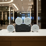 Dàn loa âm trần thông báo, phát nhạc nền tự động: A907PU-2K Goldsound 2 vùng âm lượng 900w + 4 loa âm trần VAT13, loa được thiết kế riêng cho quán, bật lớn không tạp âm, miễn phí công lắp đặt, bảo hành dài hạn 12 tháng