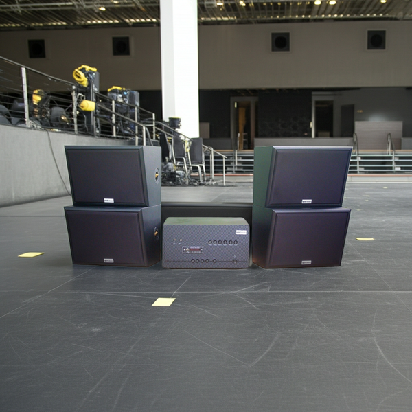 Dàn loa sân vườn: Amply A1800 + 4 V130NT, Amply 4 - 6 vùng âm lượng, loa được thiết kế riêng, bật lớn không tạp âm, miễn phí công lắp đặt, bảo hành dài hạn 5 năm.