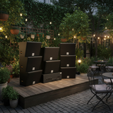 Dàn loa sân vườn: Amply A917 - 4K  + 8 loa V130NT, Amply 4 - 6 vùng âm lượng, loa được thiết kế riêng, bật lớn không tạp âm, miễn phí công lắp đặt, bảo hành dài hạn 5 năm.