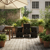 Dàn loa sân vườn: Amply A917 + 6 V130NT, Amply hai vùng âm lượng, loa được thiết kế riêng, bật lớn không tạp âm, miễn phí công lắp đặt, bảo hành dài hạn 5 năm.